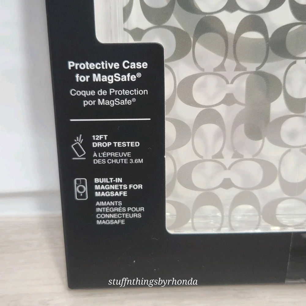 Coach Clear Protective Case with Magsafe iPhone 15 Pro Max‎ Khaki To Green Ombre